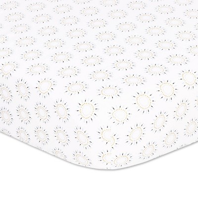 The Peanutshell Fitted Crib Sheet - Geometric Sun