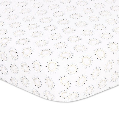 The Peanutshell Fitted Crib Sheet - Geometric Sun