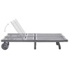 vidaXL Sunlounger Grey Solid Acacia Wood, 100% Polyester Fabric - 3 of 4