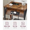 VASAGLE End Table ,  Small Side Tables, Nightstand with Outlets and USB Ports, Bedside Table with Storage Shelf - 3 of 4