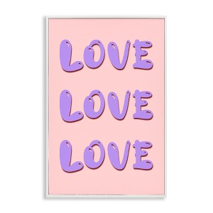 Stupell Industries Love Bubble Lettering Framed Giclee Art - 1 of 4