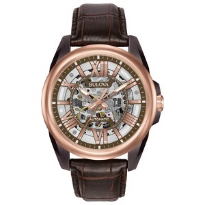 Bulova Men's Classic Sutton 3-Hand 21-Jewel Automatic Watch, 42 Hour Power Reserve, Skeleton Dial, Luminous Hands, 100M Water Resistant, 43mm - 1 of 4
