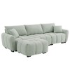 YOOCOZZ Boucle Sectional Sofa with Pull-Line Seat Cushion and Movable Ottoman, 4 Seats - 2 of 4
