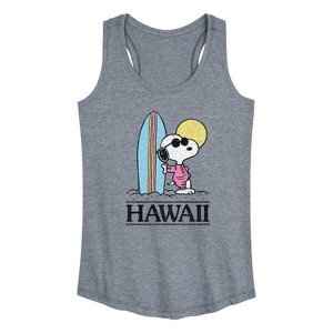 Women's - Peanuts - Hawaii Graphic Racerback Tank - 1 of 4