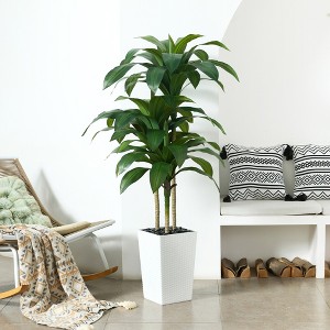 Dr.Planzen 5-6ft UV & Sunproof Artificial Dracaena Tree for Indoor/Outdoor - Faux Silk Plant in Tall Planter, Tall Faux Tree for Home & Garden Decor - 1 of 4