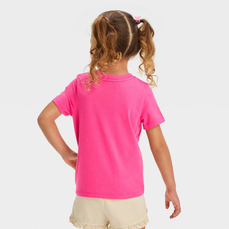 Toddler Girls' Cheetah Short Sleeve T-Shirt - Cat & Jack™ Dark Pink, 4 of 7