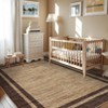 Modern Bordered Area Rug Washable Rug for Living Room - 3 of 4