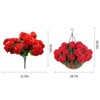 2 Set Artificial Outdoor Geraniums Flowers with Brown Basket, 12 Pcs Geraniums Flowers for Christmas, Front Porch, Garden, Patio, Home Decor, Pink - 4 of 4
