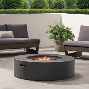 KWPZQEB Outdoor Fire Pit, Propane Tank Holder, Outdoor Tank Storage Table with Cut-Out Handle, Magnesium Oxide Side Table - 1 of 4