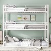 KWPZQEB Triple Bunk Bed with Safety Guardrails & Ladder, Metal Triple Bunk Bed with Noise-reduced Design, No Box Spring Need, Easy Assembly - 2 of 4