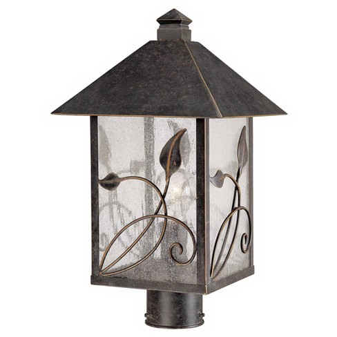 Franklin Iron Works Country Cottage, Outdoor Post Light Fixtures With Photocell