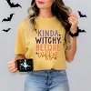 Simply Sage Market Kinda Witchy Before Coffee Garment Dyed Tee - S - Mustard - 2 of 4