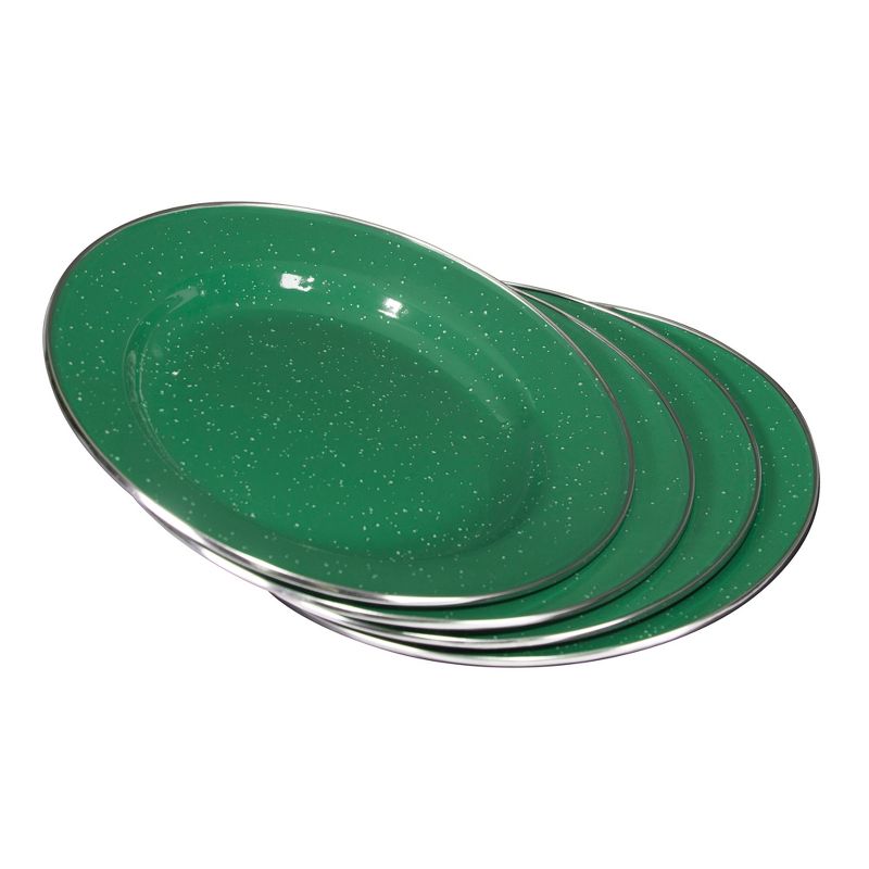 Stansport Enamel Camping Tableware Set 24 Pieces Green, 3 of 14