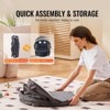 VEVOR Portable Baby Bassinet, On-The-Go Baby Dome with Canopy & Developmental Toys, Quick-Folding Travel Crib, Lightweight Baby Cradle, Gray - 3 of 4