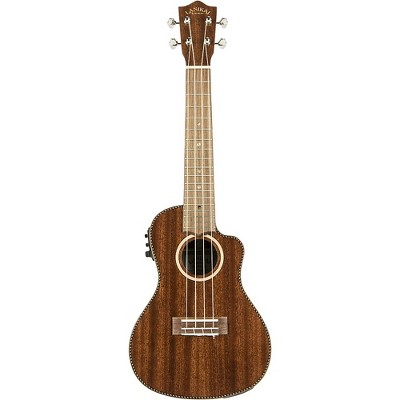 Lanikai MAS-CEC All Solid Mahogany Concert with Kula Preamp Acoustic-Electric Ukulele Mahogany