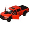 2017 Ford F-150 Raptor Pickup Truck Red with Black Wheels 1/27 Diecast Model Car by Motormax - 2 of 4