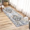 Washable Area Rug Vintage Floral Boho Throw Rug with Non-Slip Backing Stain Resistant Low-Pile Soft Carpet for Living Room Bedroom - 4 of 4