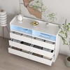 KTMBDW 6 Drawer Dresser, Dresser for Bedroom with LED Lights, Modern Dressers & Chests of Drawers for Living Room, Entryway, Hallway - 4 of 4