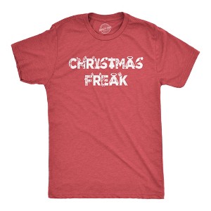 Mens Christmas Freak T Shirt Funny Holiday Xmas Party Graphic Novelty Tee - Crazy Dog Men's T Shirt - 1 of 4