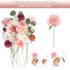 Unique Bargains Silk Mix Artificial Flower Combo Set with Stem - 4 of 4