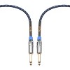 Clef Audio Labs Instrument Guitar Cable, 15ft -1/4 inch TS Straight to Straight Electric bass Guitar AMP Cord Blue Braided Jacket - 4 of 4