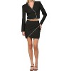 Women's Rhinestone Trimmed Cropped Blazer - Fate - 4 of 4