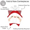 Big Dot of Happiness Jolly Santa Claus - Table Decorations - Christmas Party Fold and Flare Centerpieces - 10 Count - 3 of 4