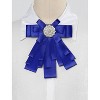 Allegra K Women's Pre-tied Pin Brooch Ribbon Beads Party Bowknot Bow Tie - 2 of 4