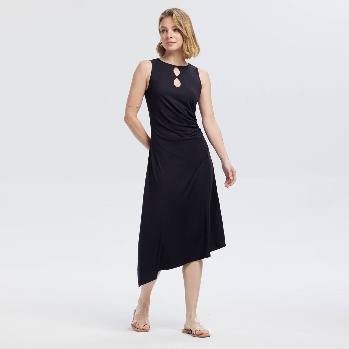 Women's Asymmetrical Jersey Midi Dress - A New Day™