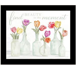 HomeRoots FIND BEAUTY IN THE MOMENT Black Framed Print Wall Art - 1 of 4