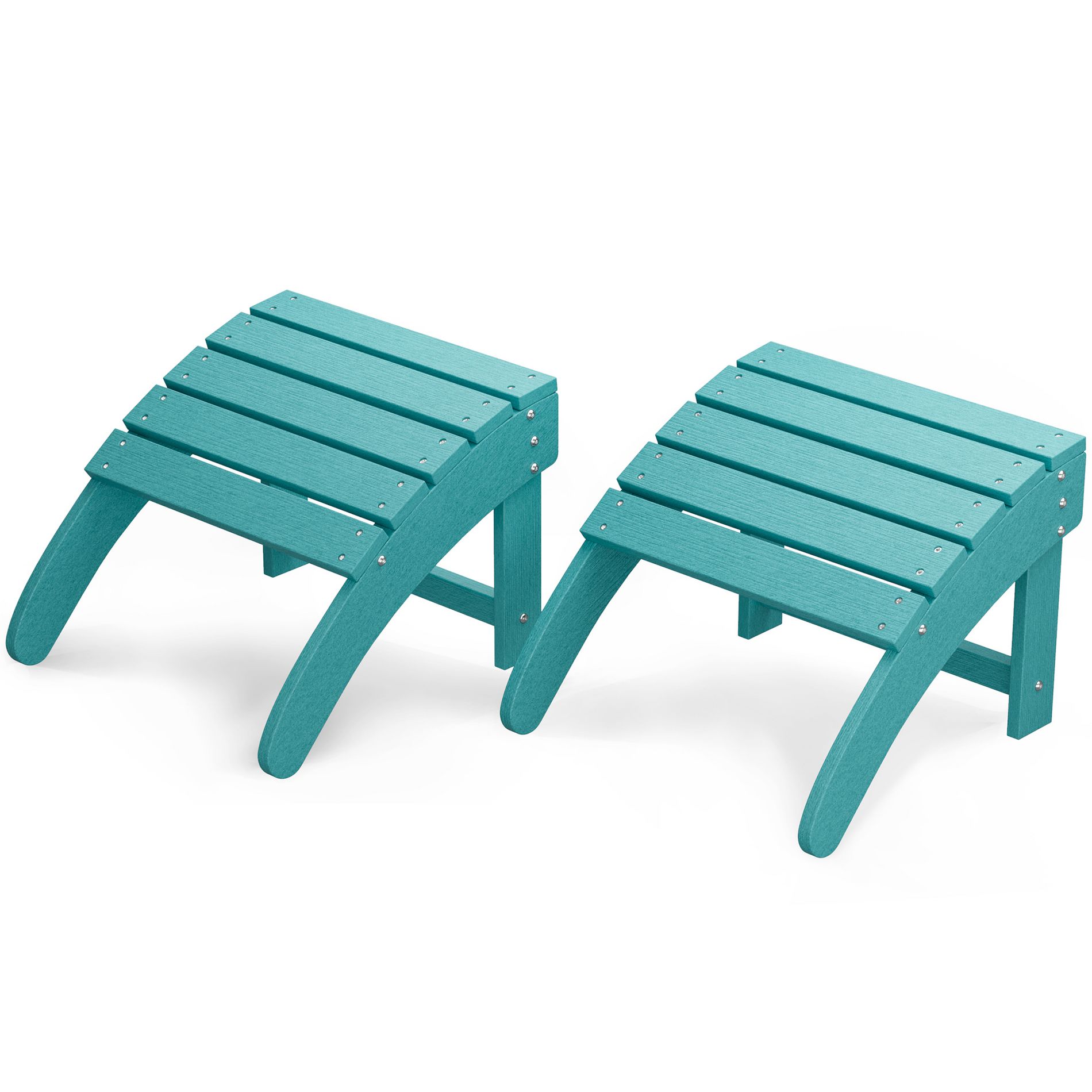 Ottoman for Adirondack Chair, HDPE Adirondack Ottoman Footrest, Weather Resistance Outdoor Footstool for Outside Porch Pool Lawn Backyard
