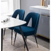 PAGED Modern Dining Chairs Set of 2, Living Room Chair with M-shaped Back and Metal Legs, Velvet Dining Room Chair for Kitchen - 2 of 4