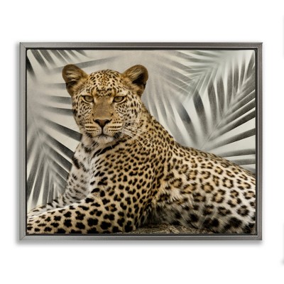 Stupell Industries Leopard with Palm Fronds, 21" x 17"
