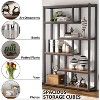 Tribesigns 69" 6-Tier Bookshelf, Vintage Storage Display Staggered Bookcase - 4 of 4