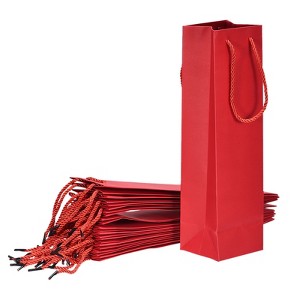 Unique Bargains Paper Reusable Sturdy Wine Tote Bag Gift Bags with Rope Handles 12 Pcs - 1 of 4