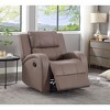 Modern Brown Faux Leather Manual Recliner Chair - 2 of 4