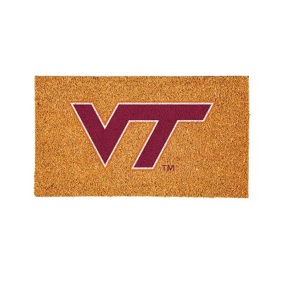 EvergreenNCAAVirginia Tech Hokies Logo Natural Coir 28 x 16 Inches Indoor Outdoor Doormat