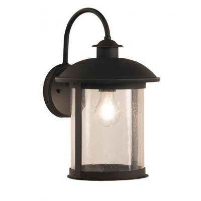 Traditional Classic Bronze Dimmable Lantern Sconce with Clear Shade