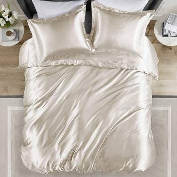 Madison Park Satin Luxury Wrinkle Free Cozy Soft Elegant Comforter Set