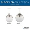 Progress Lighting, Globe Collection, 1-Light Pendant, Brushed Nickel, Opal Glass Shade - 2 of 4