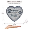 Paws Printed on our Hearts Memorial Stepping Stone for Pet, 9.5" Dog Funeral and Pet Cemetery Decor| OrnamentallyYou - 3 of 4