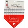 Pavilion Gift Company - Humans Getting Married - 7" x 5" Canvas Slip on Pet Bandana - Pet Toy - 4 of 4