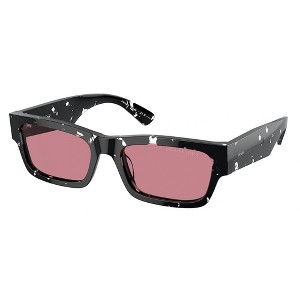 Prada PR A03S 15O70C Mens Rectangle Polarized Sunglasses Black 56mm - 1 of 1