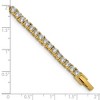 Chisel Stainless Steel Polished Yellow IP-plated CZ 7.5" Tennis Bracelet - 4 of 4