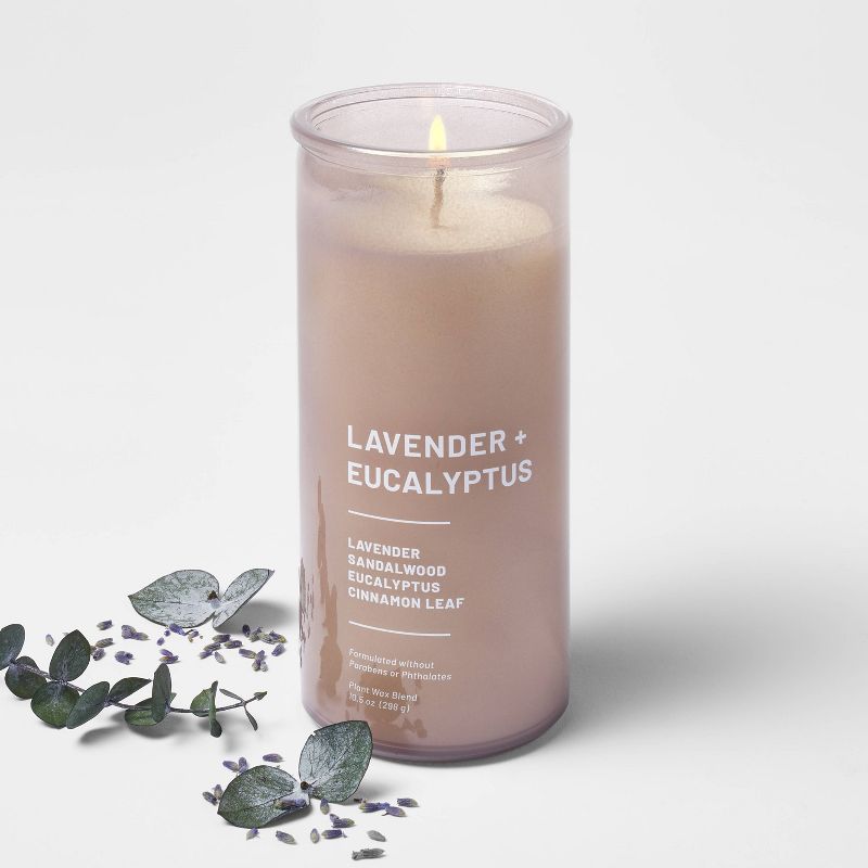 Tinted Glass Lavender + Eucalyptus Jar Candle Light Pink - Threshold™, 2 of 9
