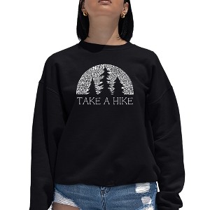 LA Pop Art Women's Word Art Crewneck Sweatshirt - Nature Lover - 1 of 4