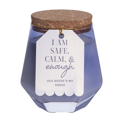 Totalee Gift Safe and Calm Purple Geometric Candle Wax Purple 7.7 oz Burn Time: 36
