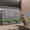 Iron Black Outdoor Planting Box with Climbing Frame - Classic Louver Shape - 2 of 4