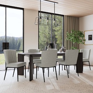 Channel Back Dining Chair with Metal Legs - HomePop - 1 of 4