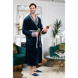 Lotus Linen Cozy Mens Plush Robes – Built for Comfort, Designed to Last - 1 of 4